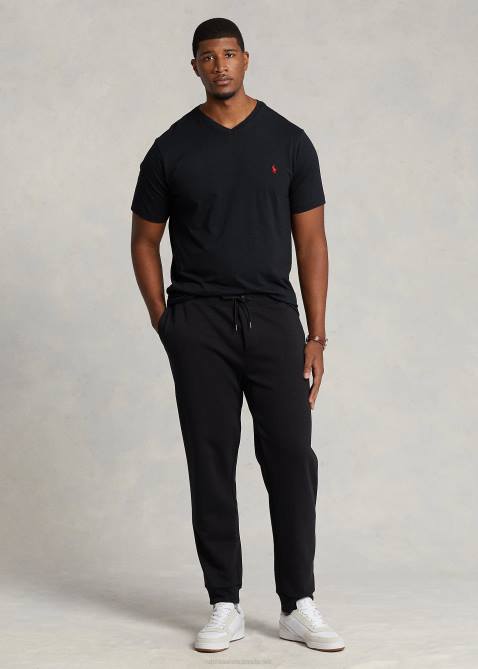 Men Ralph Lauren Jersey V-Neck T-Shirt 4DJ21845 RL Black