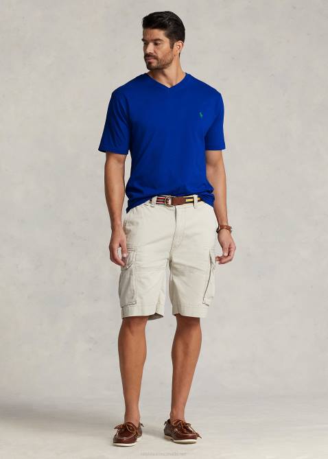 Men Ralph Lauren Jersey V-Neck T-Shirt 4DJ21846 Sapphire Star