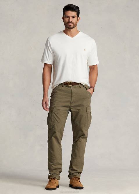 Men Ralph Lauren Jersey V-Neck T-Shirt 4DJ21847 Deckwash White