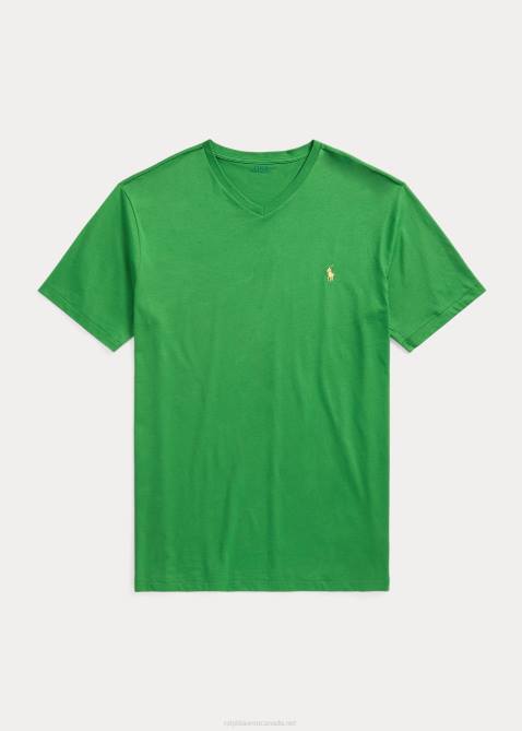 Men Ralph Lauren Jersey V-Neck T-Shirt 4DJ21848 Optic Green