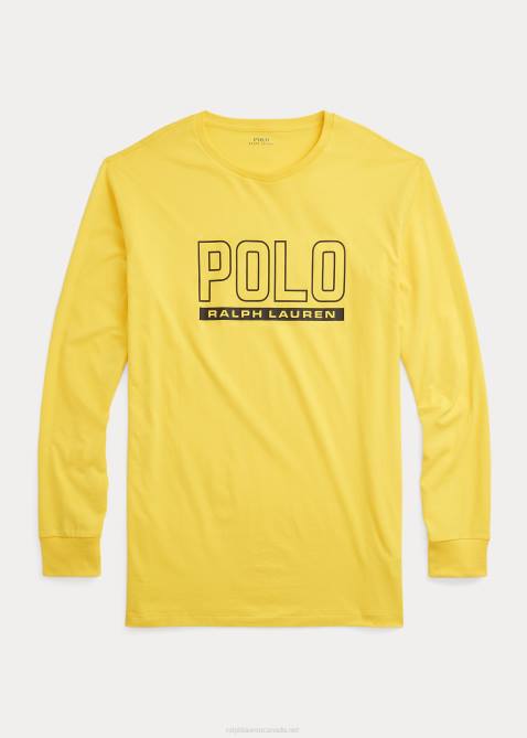 Men Ralph Lauren Logo Jersey Crewneck T-Shirt 4DJ21373 Lemon Crush