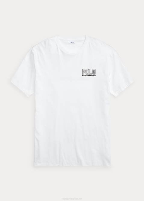 Men Ralph Lauren Logo Jersey Crewneck T-Shirt 4DJ21490 White