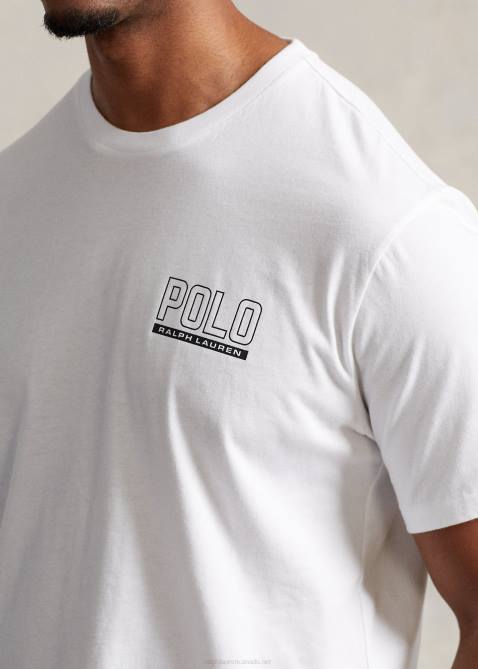 Men Ralph Lauren Logo Jersey Crewneck T-Shirt 4DJ21490 White