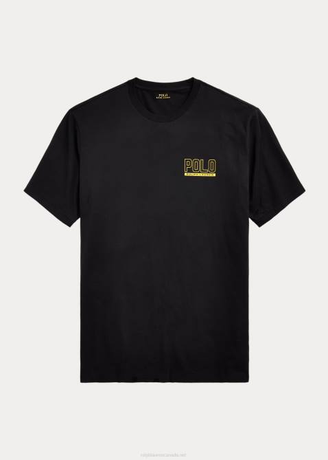 Men Ralph Lauren Logo Jersey Crewneck T-Shirt 4DJ21491 Black