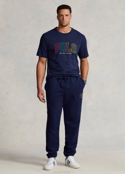 Men Ralph Lauren Logo Jersey T-Shirt 4DJ21501 Cruise Navy