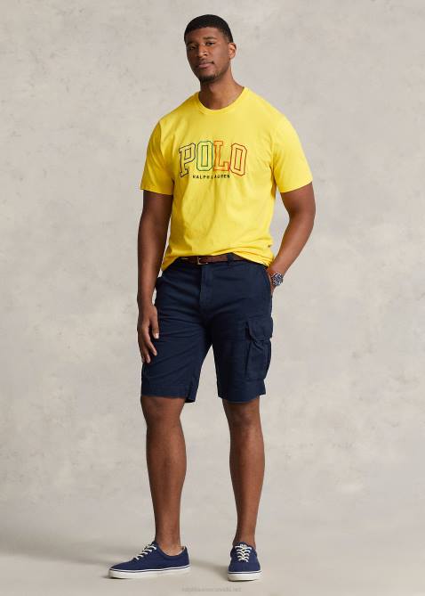 Men Ralph Lauren Logo Jersey T-Shirt 4DJ21503 Lemon Crush