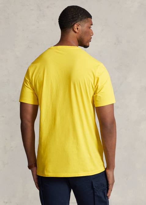 Men Ralph Lauren Logo Jersey T-Shirt 4DJ21503 Lemon Crush