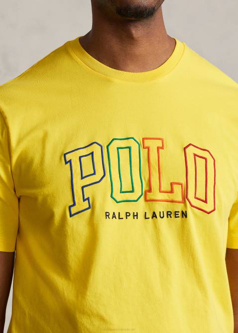 Men Ralph Lauren Logo Jersey T-Shirt 4DJ21503 Lemon Crush