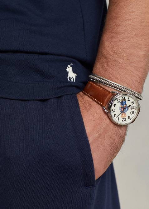 Men Ralph Lauren Logo Jersey T-Shirt 4DJ21556 Cruise Navy