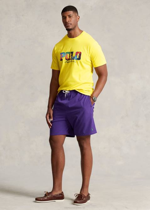 Men Ralph Lauren Logo Jersey T-Shirt 4DJ21561 Lemon Crush