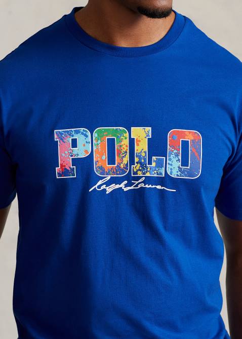 Men Ralph Lauren Logo Jersey T-Shirt 4DJ21562 Sapphire Star