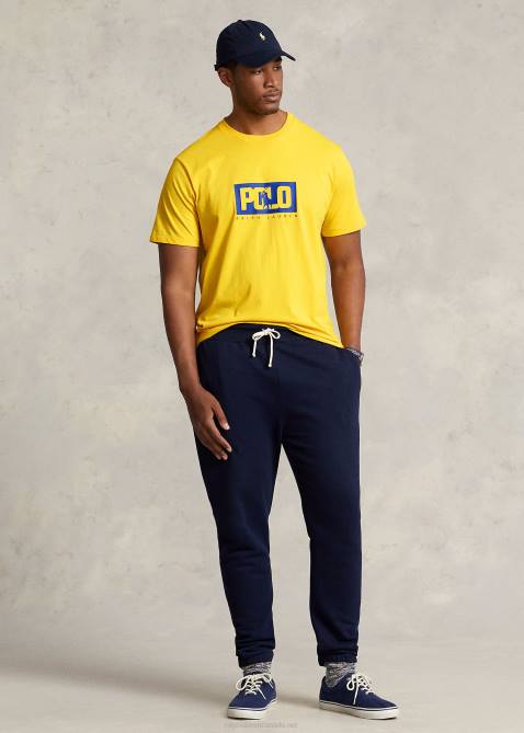 Men Ralph Lauren Logo Jersey T-Shirt 4DJ21623 Canary Yellow