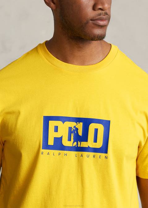 Men Ralph Lauren Logo Jersey T-Shirt 4DJ21623 Canary Yellow