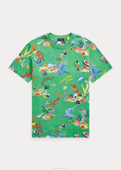 Men Ralph Lauren Polo Bear Jersey T-Shirt 4DJ21317 Green
