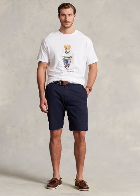 Men Ralph Lauren Polo Bear Jersey T-Shirt 4DJ21493 White Preppy Bear