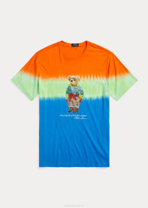 Men Ralph Lauren Polo Bear Tie-Dye T-Shirt 4DJ21364 Sapphire Star Bear