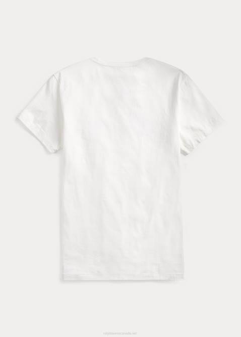 Men Ralph Lauren RRL Truck Jersey T-Shirt 4DJ21687 Paper White