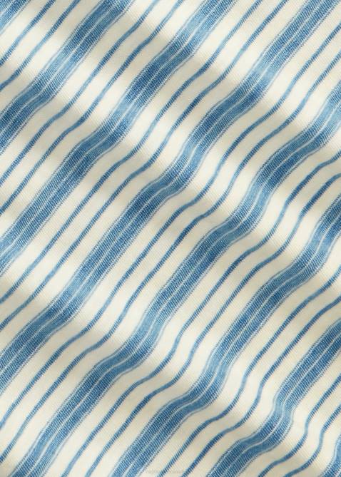Men Ralph Lauren Striped Jersey Ringer T-Shirt 4DJ21749 Indigo/Cream