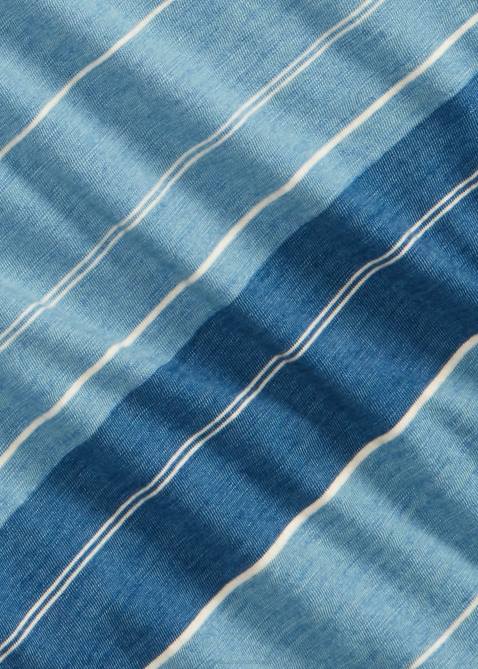Men Ralph Lauren Striped Jersey T-Shirt 4DJ21689 Indigo/Cream
