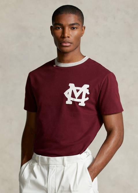 Men Ralph Lauren The Morehouse Collection 2-in-1 T-Shirt 4DJ21175 Classic Wine/Heather
