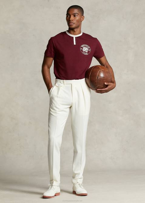 Men Ralph Lauren The Morehouse Collection Ringer T-Shirt 4DJ21248 Classic Wine